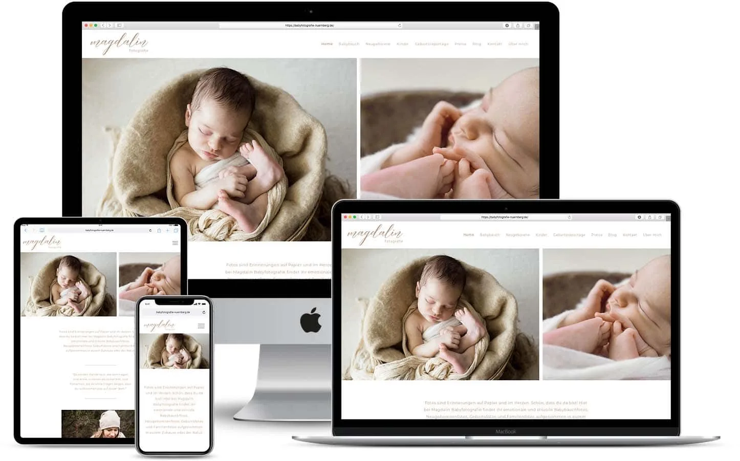 MAGDALIN FOTOGRAFIE – Babyfotografin baby webseite