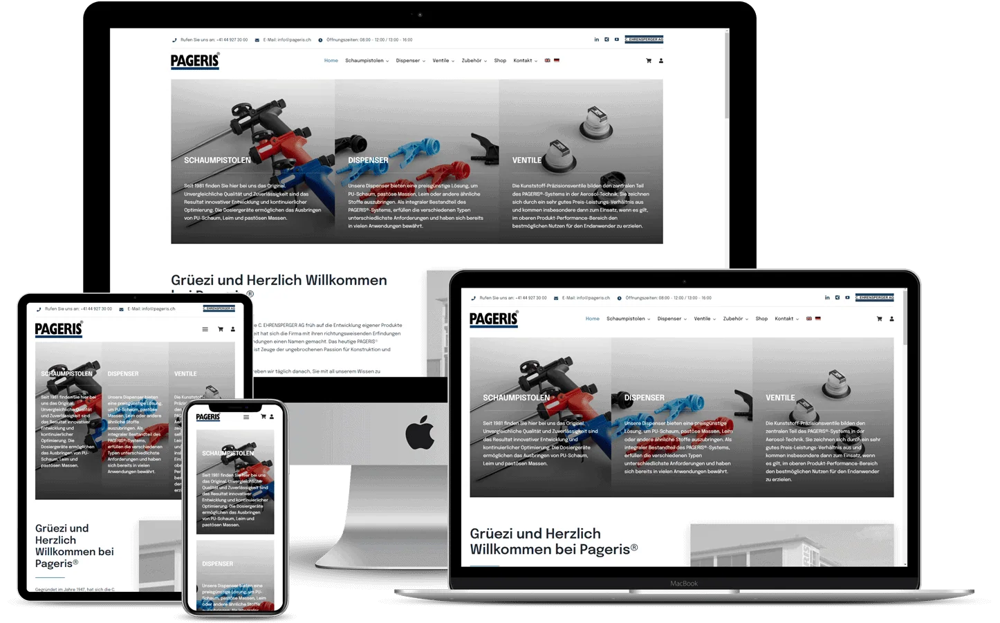 Webseite für Handwerker Shop